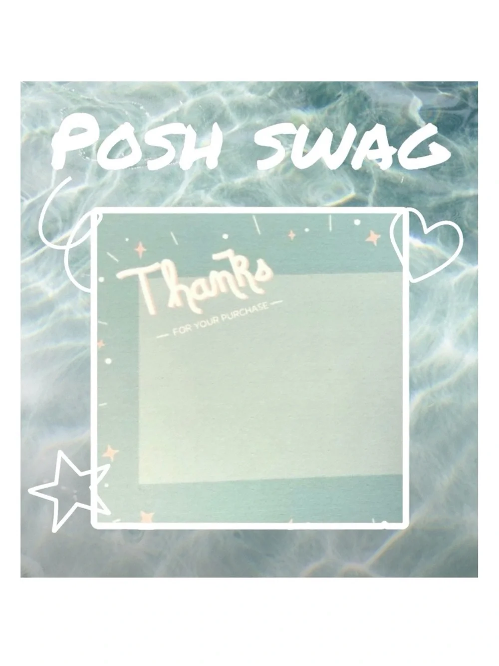 new Poshmark ★ Set 25 Thank You Cards ★ Baby Blue ★ 4” x 6” ★ Limited Edition ★